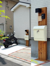 木調機能門柱「コレット２型」＋外構リフォーム　鎌ヶ谷市Ｔ邸